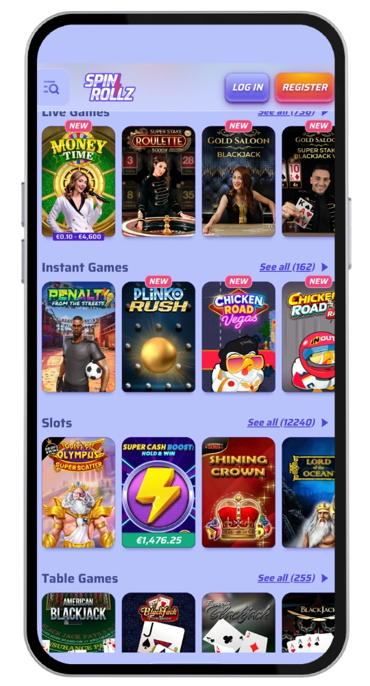 SpinRollz mobil casino